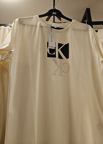 Calvin Klein Calvin Klein Beyaz Baskılı Pamuklu Tişört