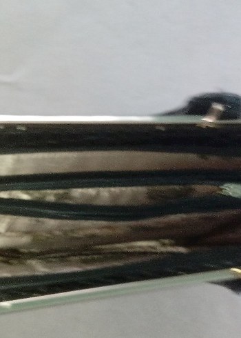 Klasik Siyah Deri Yılan Desenli Kadın Çanta - Görsel 4