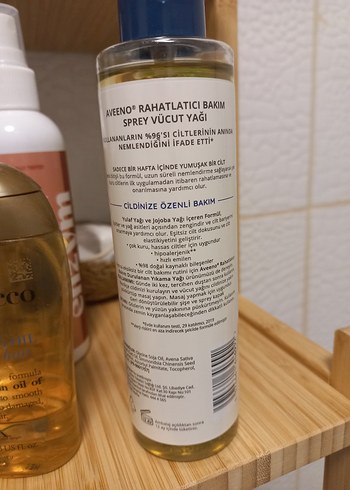 Beden Renk Aveeno Rahatlatıcı Bakım Sprey Vücut Yağı 200ml