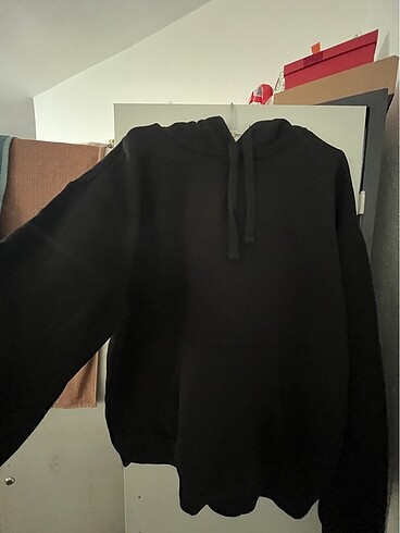 Koton siyah kapüşonlu sweat
