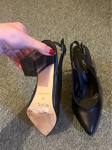 36 Beden hotiç kalın topuk stiletto