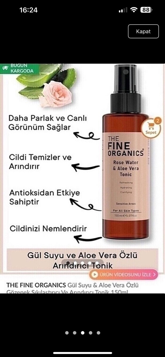 The Fine Organics Gül ve Vitamin C Cilt Bakım Seti - Görsel 3