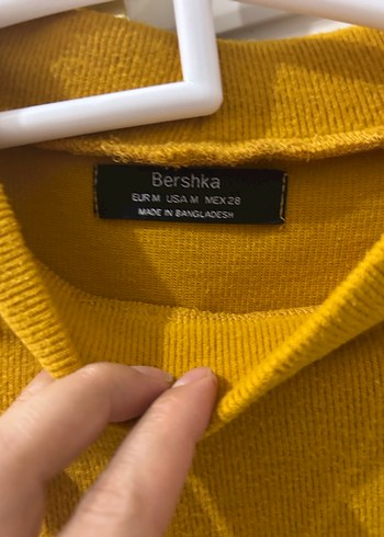 Sarı Kısa Kollu Keten Kadın Tişört - Görsel 3