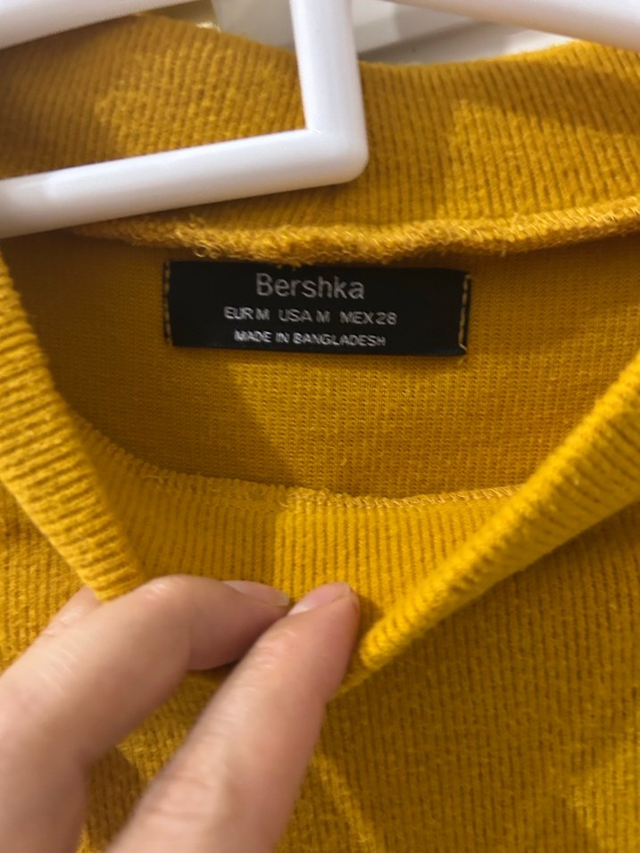 Sarı Kısa Kollu Keten Kadın Tişört - Görsel 3