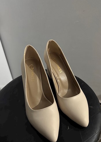 Bej Kadın Topuklu Klasik Stiletto - Görsel 2