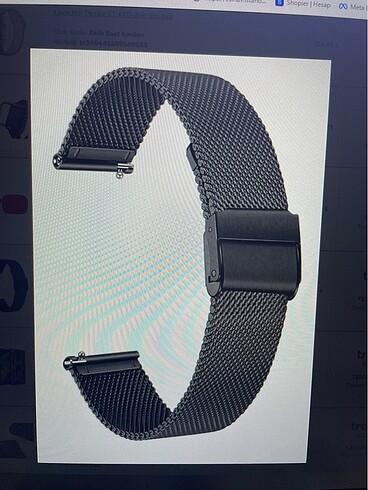 22mm akıllı saat ve klasik saatler ile uyumlu ayarlanabilir meta