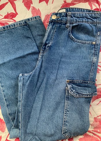 LC Waikiki Düğmeli Açık Mavi Kadın Denim Pantolon
