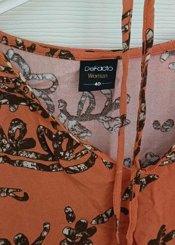 Kahverengi -Kiremit Bohem Uzun Elbise - Görsel 3