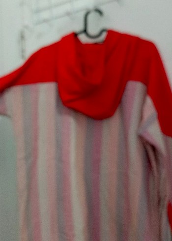 Düğmeli Uzun Kollu Kırmızı Pamuklu Kadın Gömlek - Görsel 5