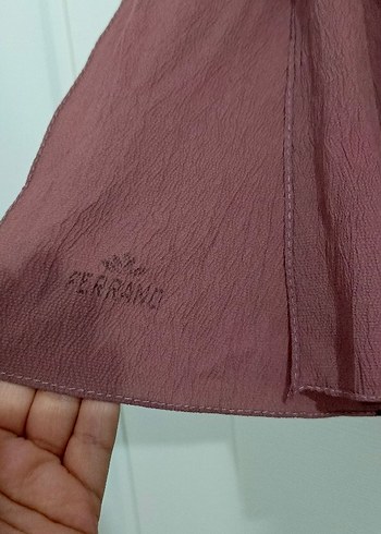 Bordo Keten Kadın Şal - Görsel 3