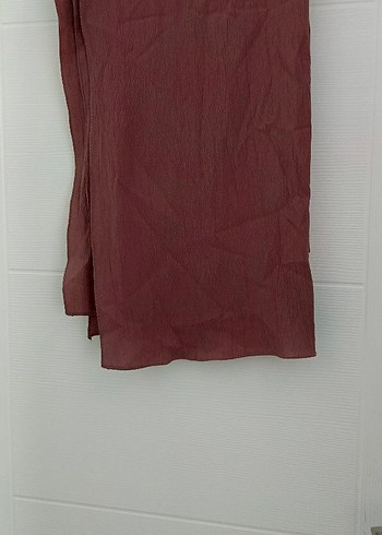 Bordo Keten Kadın Şal - Görsel 2