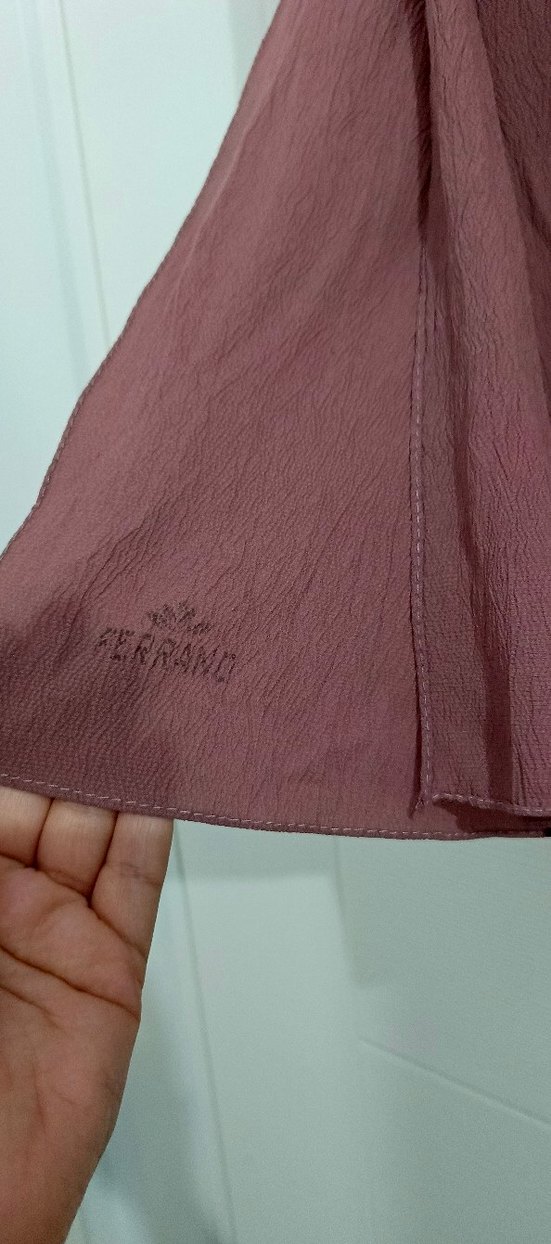 Bordo Keten Kadın Şal - Görsel 3