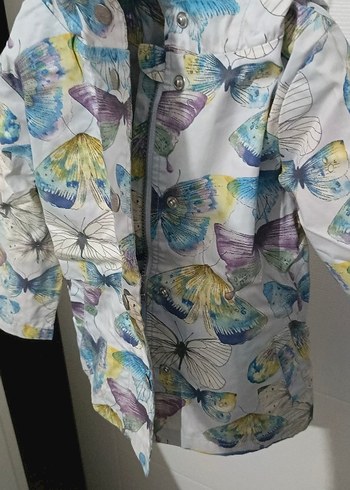 Kız Çocuk Çok Renkli Düğmeli Yağmurluk - Görsel 7