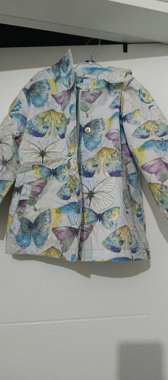 Kız Çocuk Çok Renkli Düğmeli Yağmurluk - Görsel 3