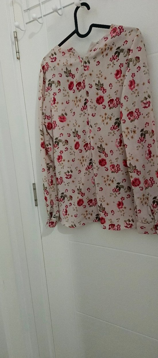 Çiçek Desenli Bej Bohem Kadın Gömlek - Görsel 4