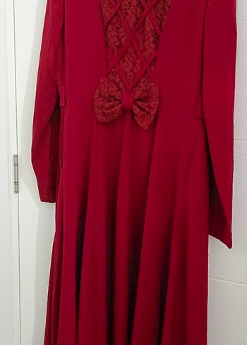 Bordo Düğmeli Uzun Kadın Kaban - Görsel 7