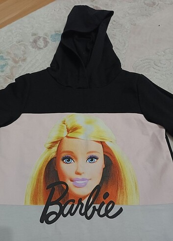 Barbie kız çocuk kapşonlu t-shirt