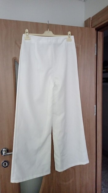 xl Beden beyaz Renk Bol paça beyaz pantolon 