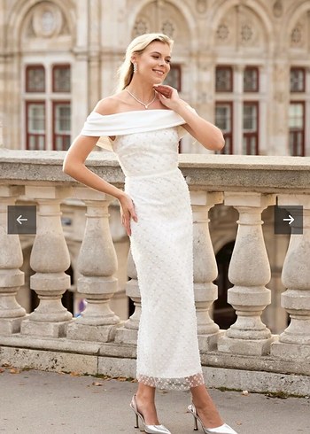 Diğer Ye Noiss Collection Dore Dress Beyaz