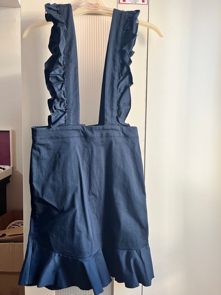 Lacivert Fırfırlı Mutfak Önlüğü - Görsel 2