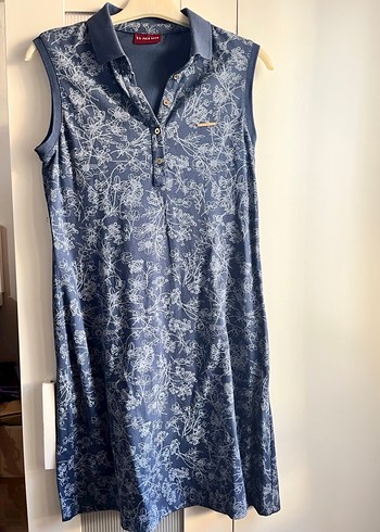 Kadın Lacivert Kolsuz Midi Denim Elbise - Görsel 2