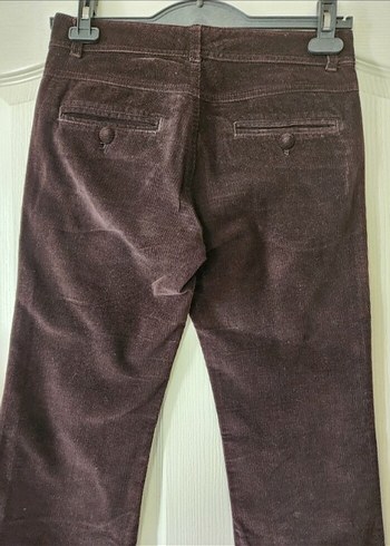 Kahverengi Kadın Süet Kemerli Pantolon - Görsel 2