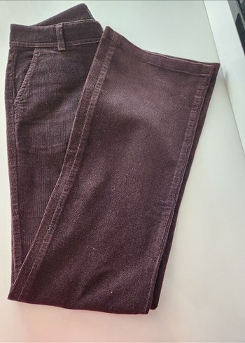 Kahverengi Kadın Süet Kemerli Pantolon - Görsel 4