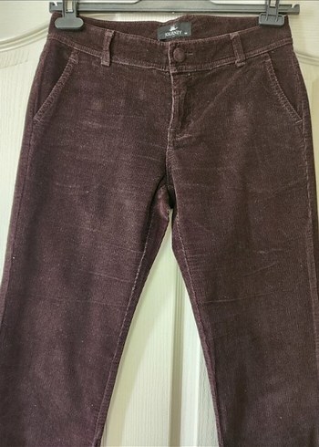 Kahverengi Kadın Süet Kemerli Pantolon - Görsel 5