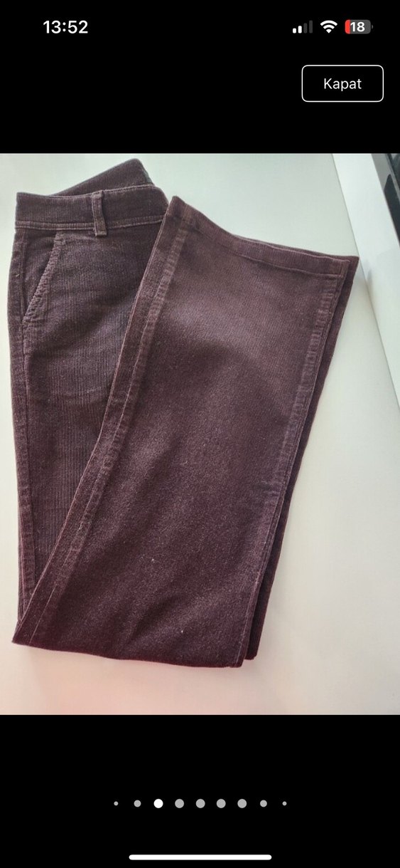 Kahverengi Kadın Süet Kemerli Pantolon - Görsel 4