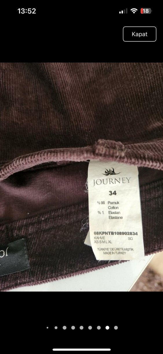 Kahverengi Kadın Süet Kemerli Pantolon - Görsel 3