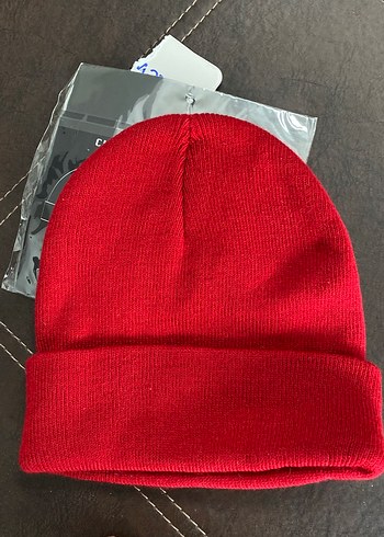 Kırmızı Kadın Triko Bere - Görsel 6