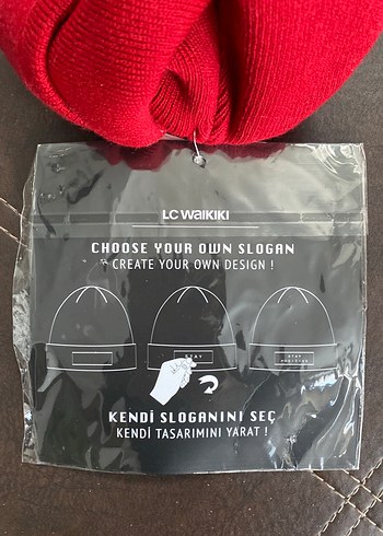 Kırmızı Kadın Triko Bere - Görsel 2