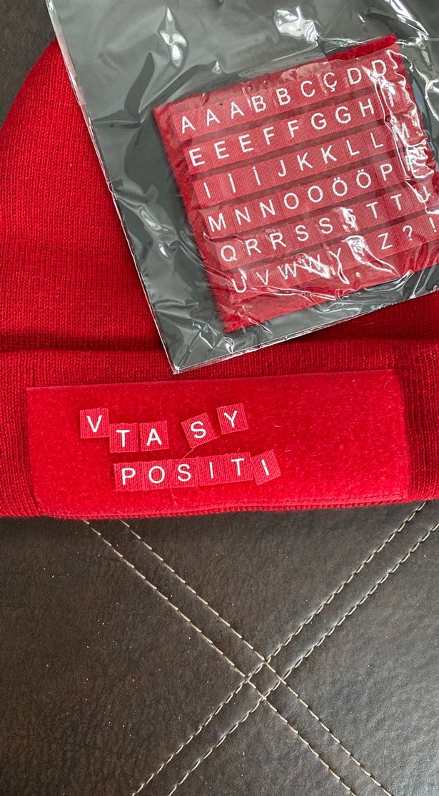 Kırmızı Kadın Triko Bere - Görsel 3