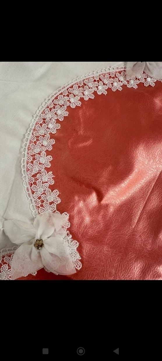 İşlemeli Beyaz Parlak Yatak Örtüsü - Görsel 4