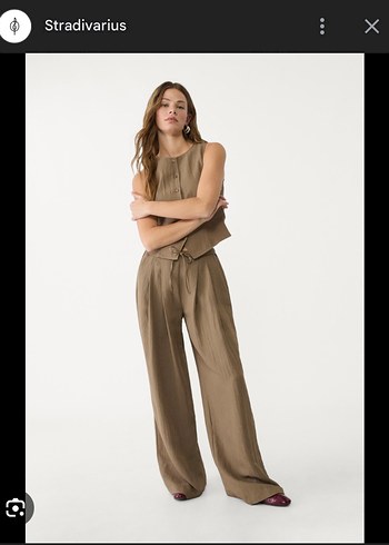 Stradivarius pantolon yelek takım 
