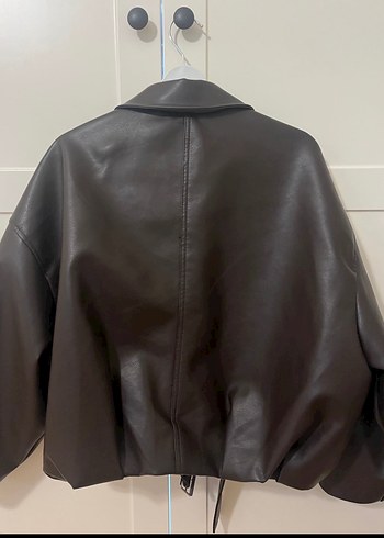 Pull & Bear Bomber Deri Ceket - Görsel 5
