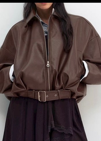 Pull & Bear Bomber Deri Ceket - Görsel 2