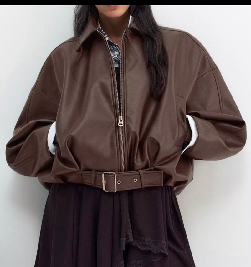 Pull & Bear Bomber Deri Ceket - Görsel 2