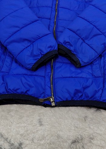 Erkek Çocuk Mavi Kapüşonlu Mont - Görsel 7