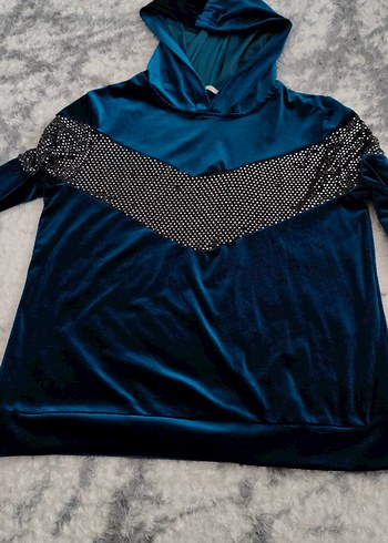 Payetli Kapüşonlu Sweatshirt - Görsel 4