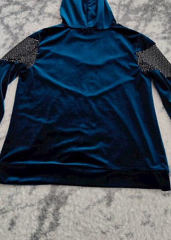 Payetli Kapüşonlu Sweatshirt - Görsel 5