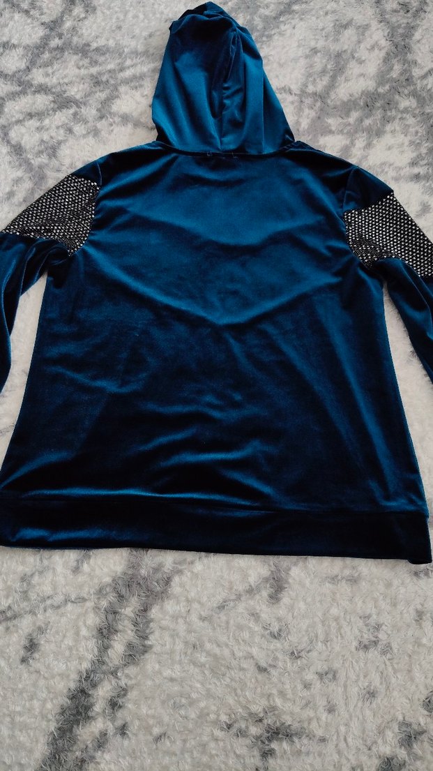 Payetli Kapüşonlu Sweatshirt - Görsel 5