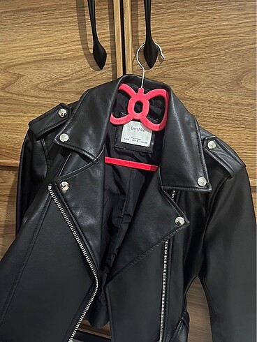 s Beden Bershka deri biker ceket