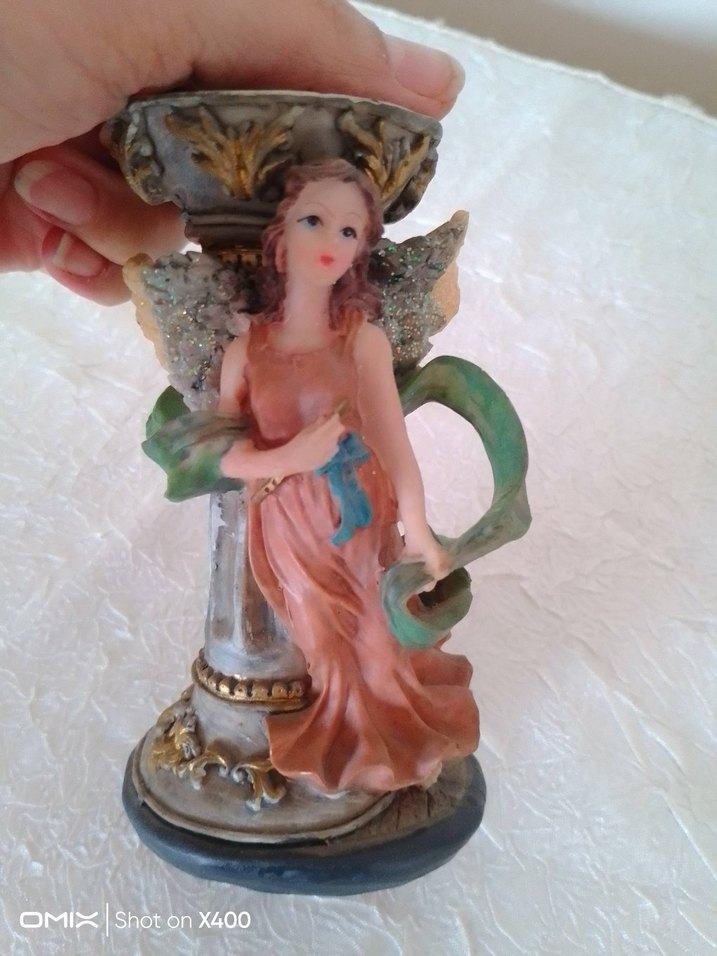 Melek Figürlü Renkli Mumluk - Görsel 2