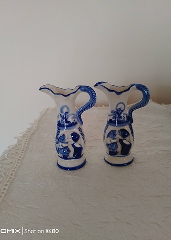 vintage Mavi Dekoratif Seramik Figürinler - Görsel 4