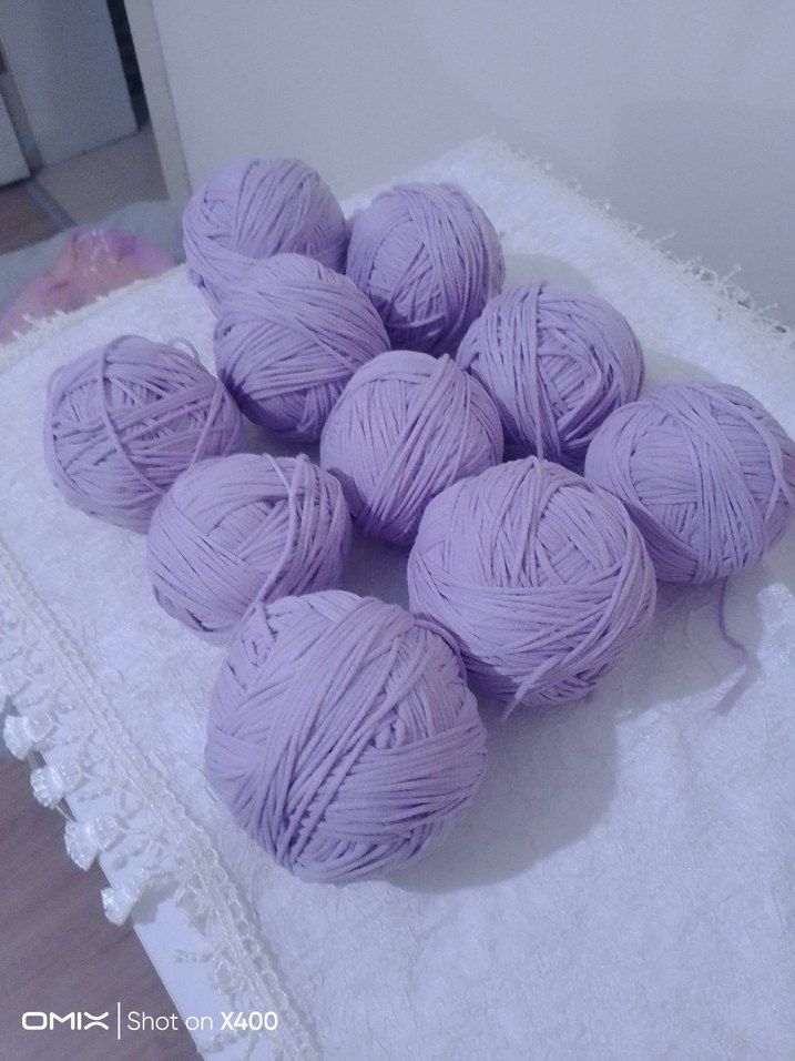 Lila likralı örgü ipi 800 gr - Görsel 3