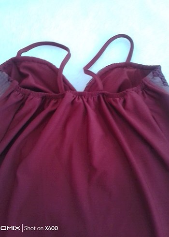 Bordo Dantel İşlemeli Straplez Mini Bustiyer - Görsel 7