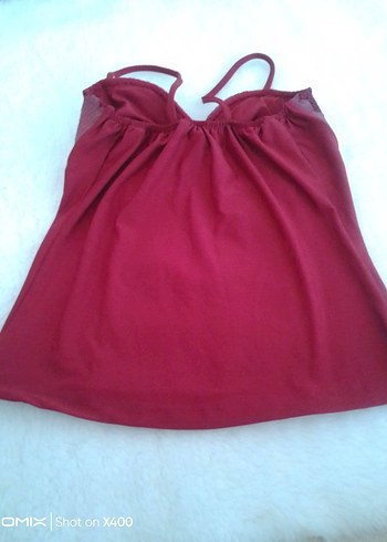 Bordo Dantel İşlemeli Straplez Mini Bustiyer - Görsel 6