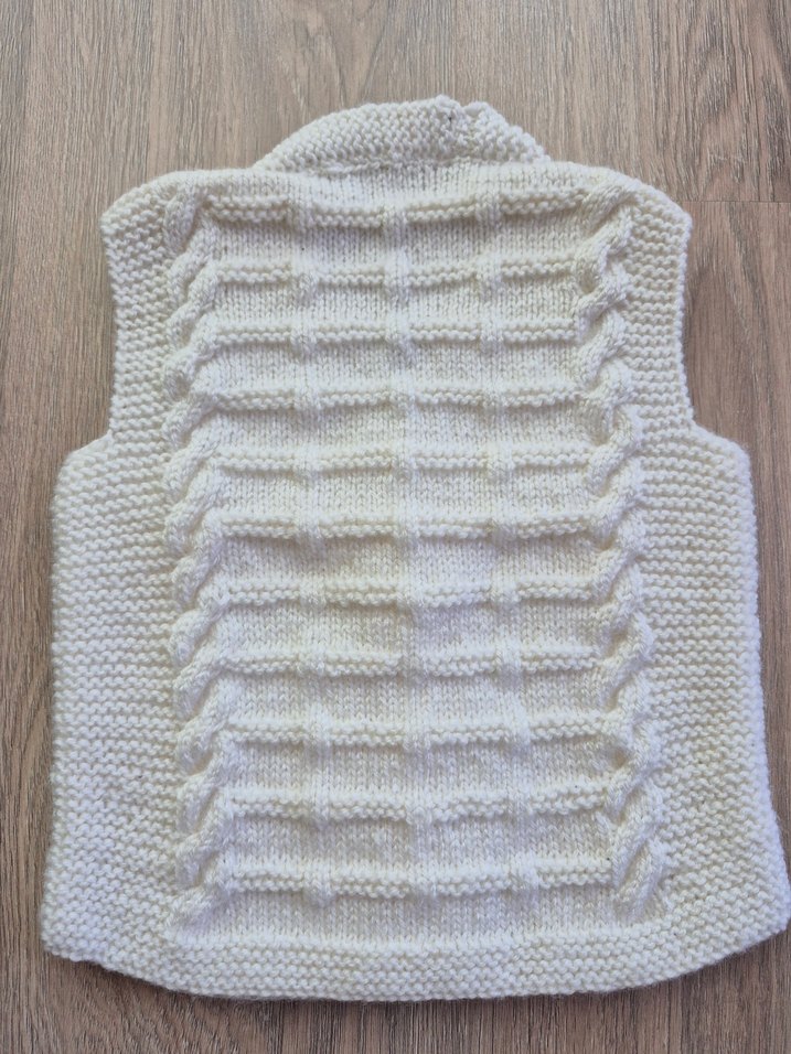 Erkek Çocuk Beyaz Örgü Süveter - Görsel 2