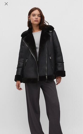 Stradivarius Stradivarius Kürklü Biker Ceket